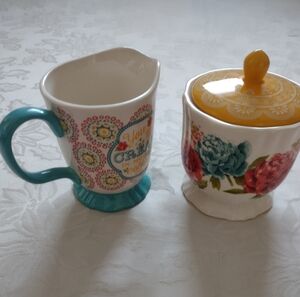 Blossom Jubilee Pioneer woman creamer sugar bowl and lid